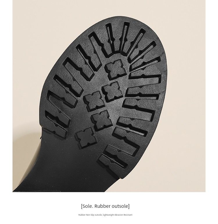 Full Cowhide ~ Platform High Heel Loafers Women 2025 New Round Toe Not Tired Feet Slip-on British Style Small Leather_voghion.com