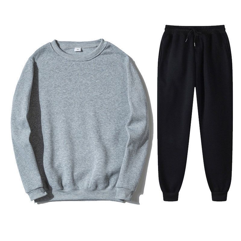 Conjunto de sudadera con capucha informal unisex: sudadera cómoda y elegante con pantalones deportivos a juego (varios colores y tallas, con opción de logotipo personalizado)_voghion.com