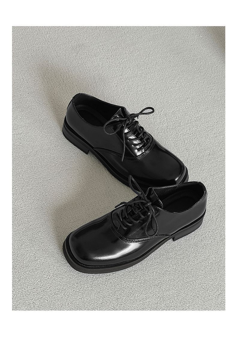 ShoeVault, scarpe casual in pelle stile britannico, con punta quadrata, foderate in pile invernale, per uomo e donna, con rialzo in altezza_voghion.com