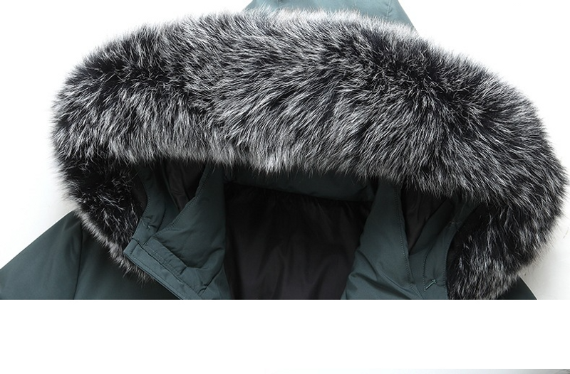 Giù di media lunghezza 2022 nuovo grande collo di pelliccia con cappuccio giacca da uomo invernale ispessita alla moda da uomo alla moda_voghion.com