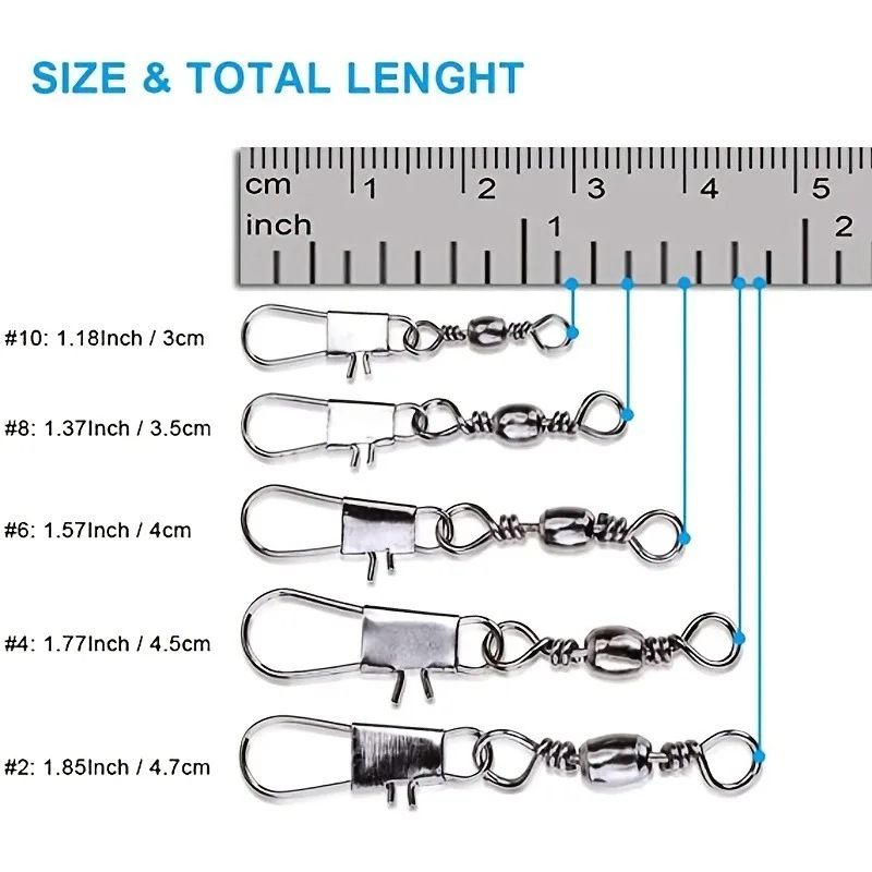 Fishing Tools 100pcs/box Figure Eight Ring Fishing Connector Swivels Interlocking Pin Bearing Rolling Rotating Buckle Rotating Eight_voghion.com