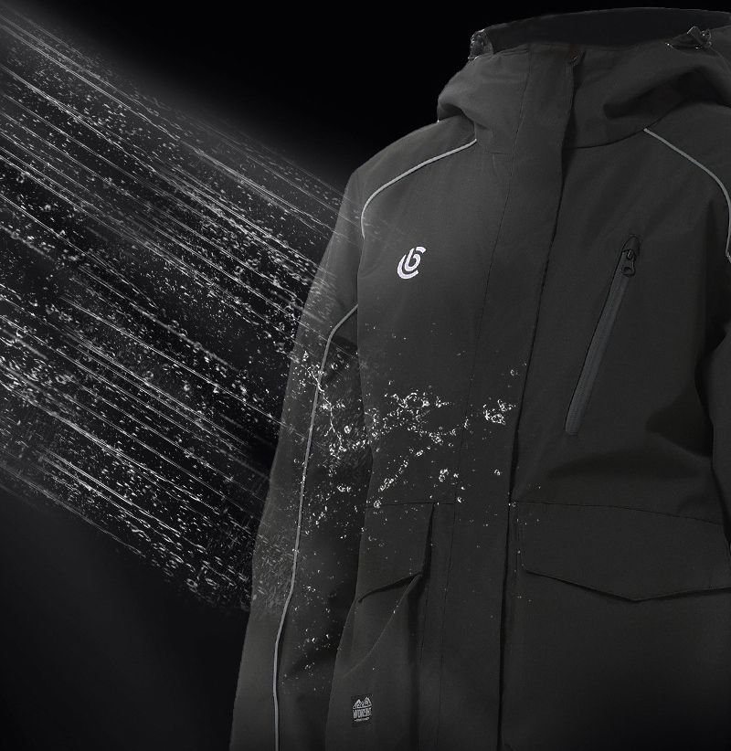Tuta da sci tinta unita, nuova, casual, ampia, con cappuccio, stile coppia, antivento_voghion.com