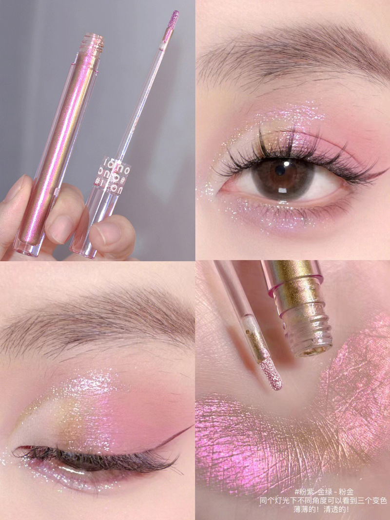 Flüssiger Glitzer-Pailletten-Lidschatten-Stick, wasserfest, perlmuttartiger Eyeliner, Glitzer-Pailletten-Stift, Highlighter-Auge, C_voghion.com