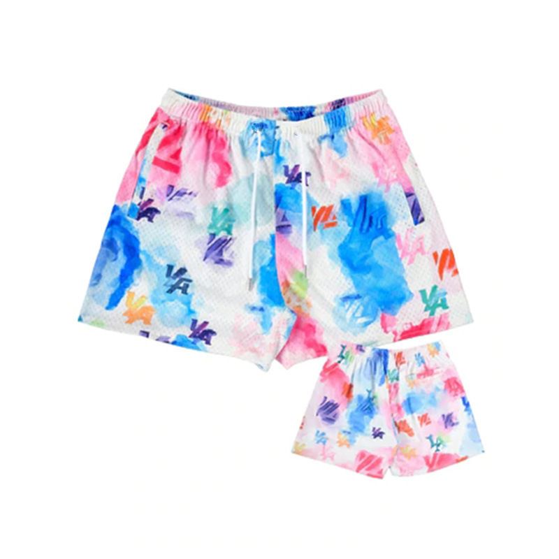 Herrenbekleidung Sommer Fünf-Punkt-Hose Gerade Durch Freizeithose Lose Sport-Shorts_voghion.com