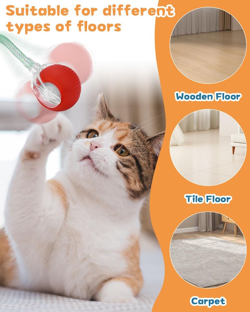 Dog Interactive Ball Toy, Automatic Rolling Ball With Tail, Rechargeable Smart Pet Interactive Toy, Intelligent Mouse For Dog_voghion.com