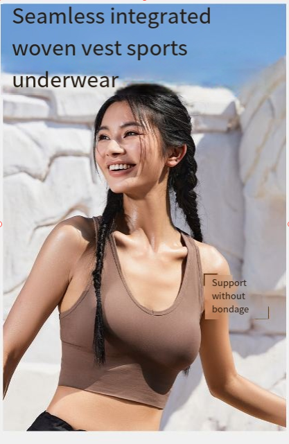 【 3piece set 】High strength shock-absorbing gathering bra, women's one-piece fixed cup, thin design, beautiful back, front zipper,_voghion.com