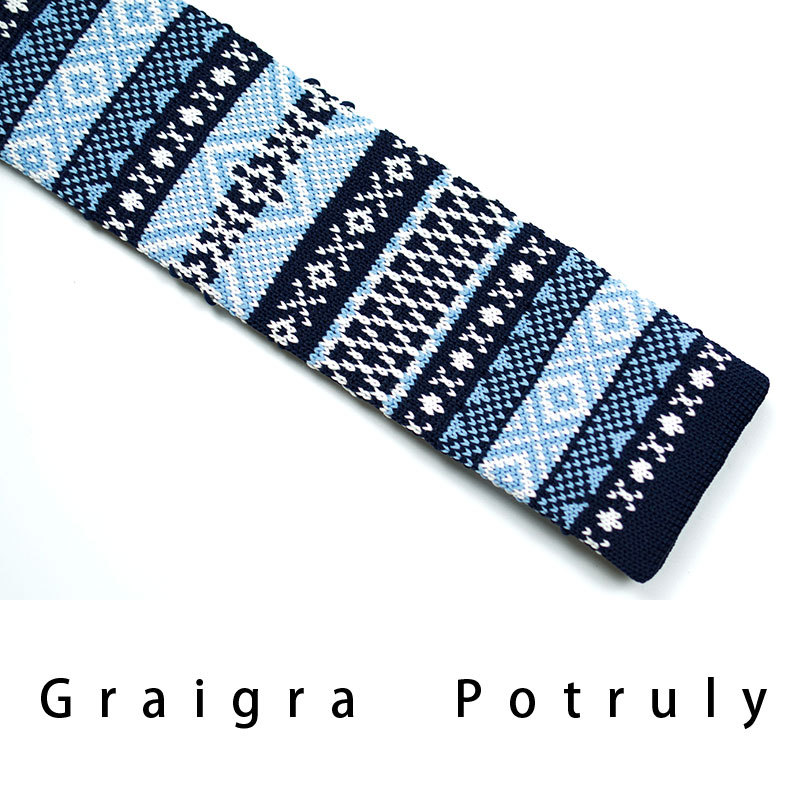 Men's Ties & Handkerchiefs style ethnic style coffee color yellow gray dark green width 6CM men's knitted tie_voghion.com