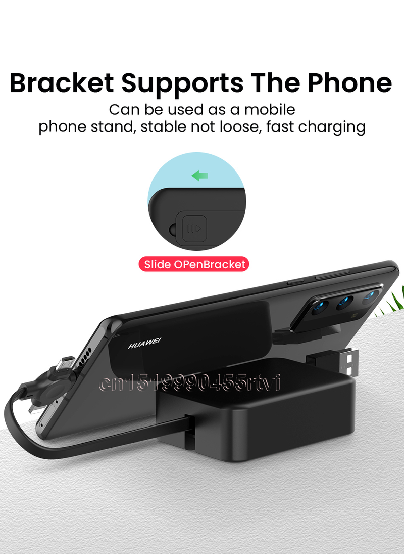 Retractable 4in1 USB Type C Micro USB for iPhone 14 13 12 11 Pro With Phone Stand 3in1 2in1 Charging Charger harging harger_voghion.com
