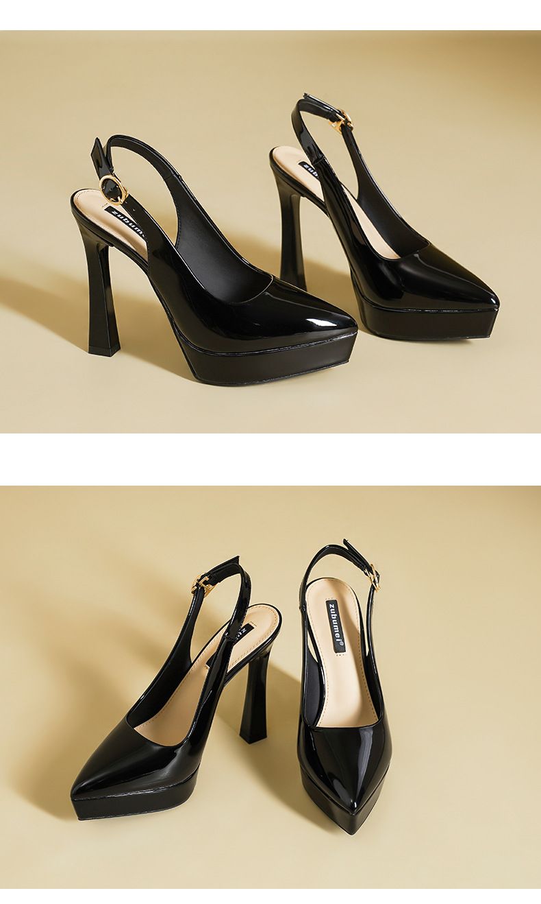 Sandales à bout ouvert 125-C pour femmes, nouveau style été 2025, talons fins pointus, talons hauts, plateforme imperméable, confortables_voghion.com