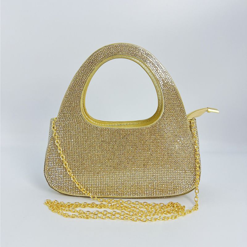 Internet-Berühmtheit im gleichen Stil 2025 Neue Mode Vielseitige funkelnde Diamant-Halbmond-Design-Einzelschulterhandtasche für_voghion.com