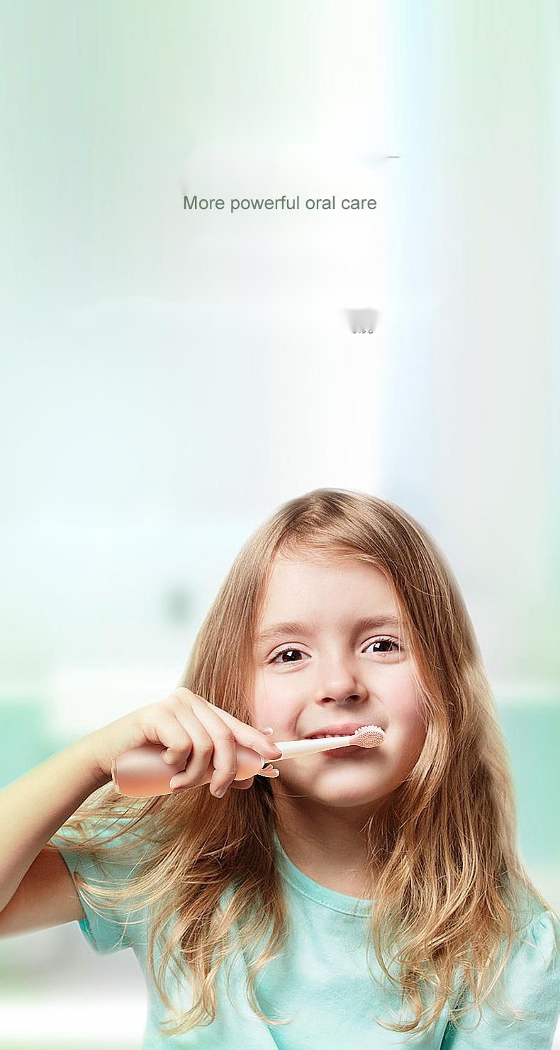 Cepillo de dientes eléctrico para niños con cerdas suaves, diseño de dibujos animados para edades de 5 a 12 años, certificado CE para una limpieza suave y eficaz._voghion.com