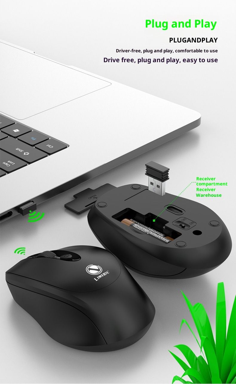 Digitex Digitex LIMEIDE Q1 Wireless Mouse USB 2.4G Laptop Desktop Cross-Border_voghion.com