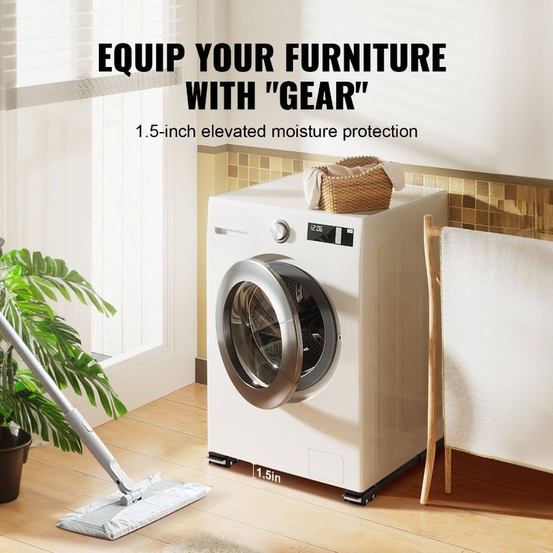 Load Extendable 660 Lbs Dolly Appliance Roller Furniture Mobile Rollers_voghion.com