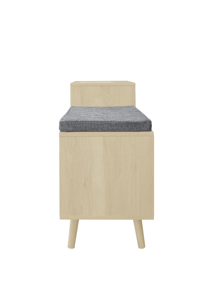 Schuhbank con rattantüren, Sitzfläche e Schublade 90x35x65cm_voghion.com
