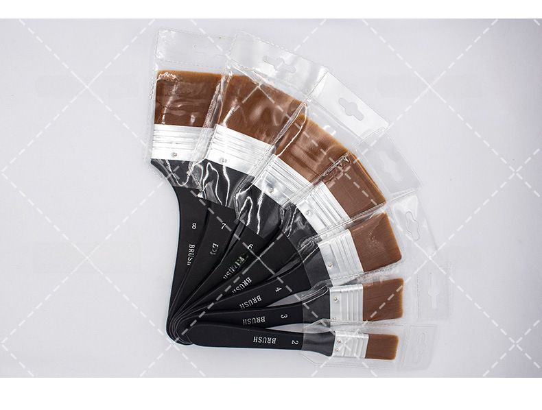 Cross-border 7 Nylon Wool Board Brush Watercolor Oil Painting Acrylic Painting Brush Art Painting Brush Paint Brush Wholesale_voghion.com