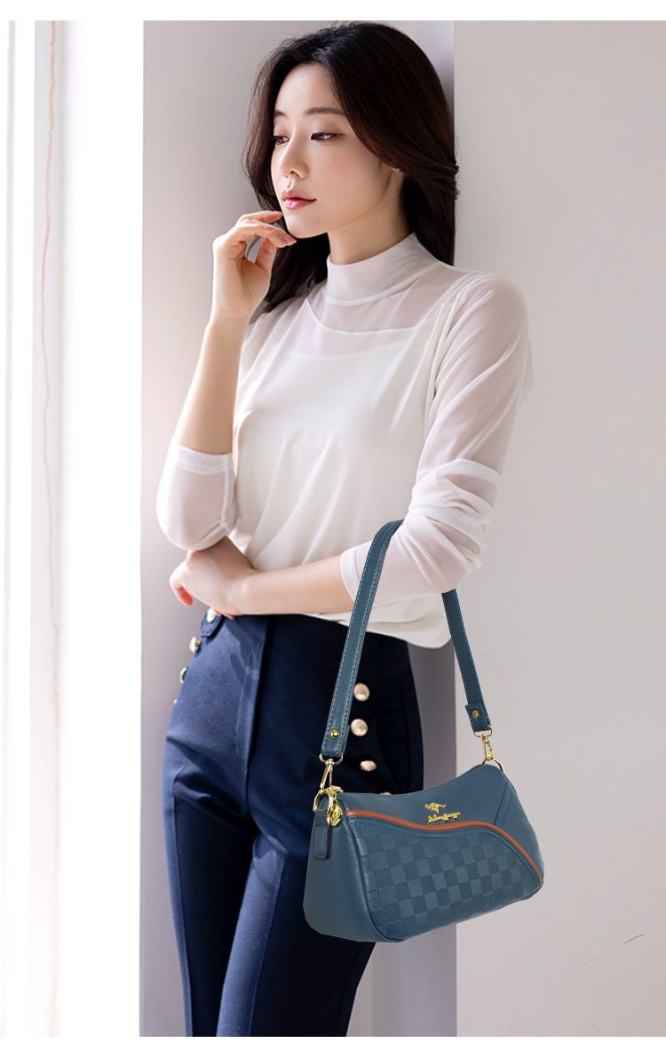 Borsa a tracolla elegante e alla moda per la mamma, semplice e nuova, da donna di mezza età, primavera 2025_voghion.com