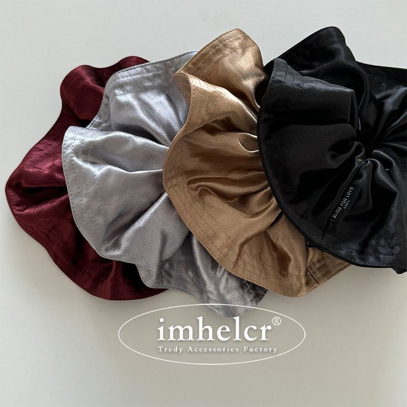 Anello per capelli giapponese e coreano Ins, grande, tinta unita, morbido, in raso, per intestino crasso, alla moda e semplice, con corda per capelli a sfera bassa e temperamento di alta qualità._voghion.com