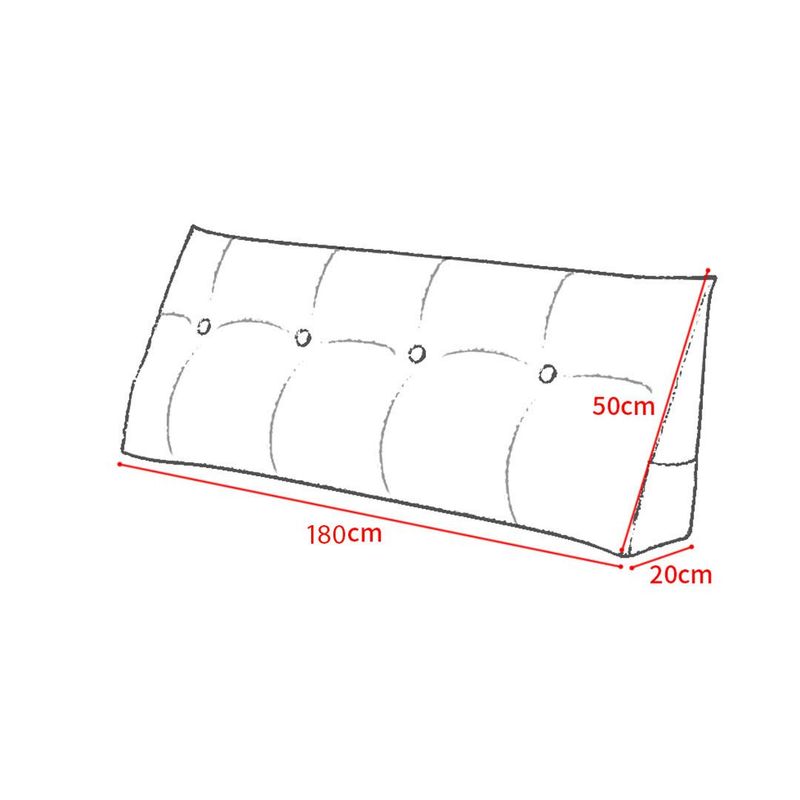 SOGA 2X 180cm Blue Triangular Wedge Bed Pillow Headboard_voghion.com