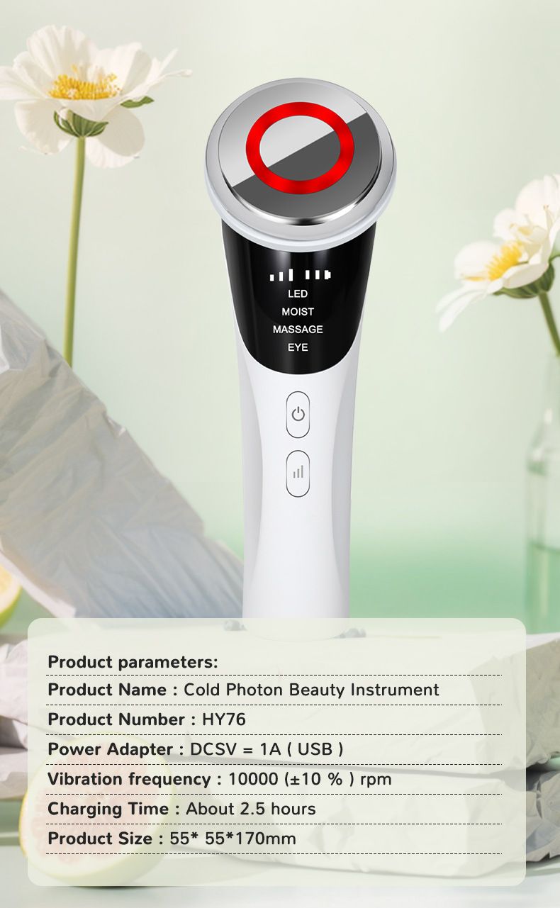 Mikrovoolu vibreeriv näomassaažiseade, puhastus-ilumasin, küte ja kuumusvajadus, sissejuhatav instrument, pr_voghion.com