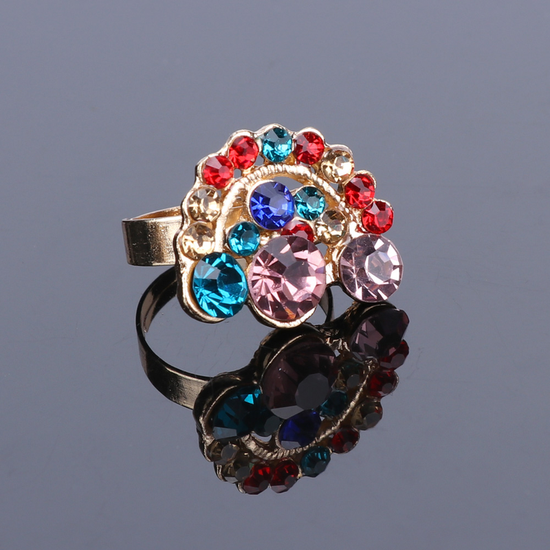 Luxuriöse Statement-Halskette, Ohrringe, Armband, Ring, Schmucksets für Frauen, Kristall-Lätzchen, goldfarbene Kette, Brautschmuck_voghion.com