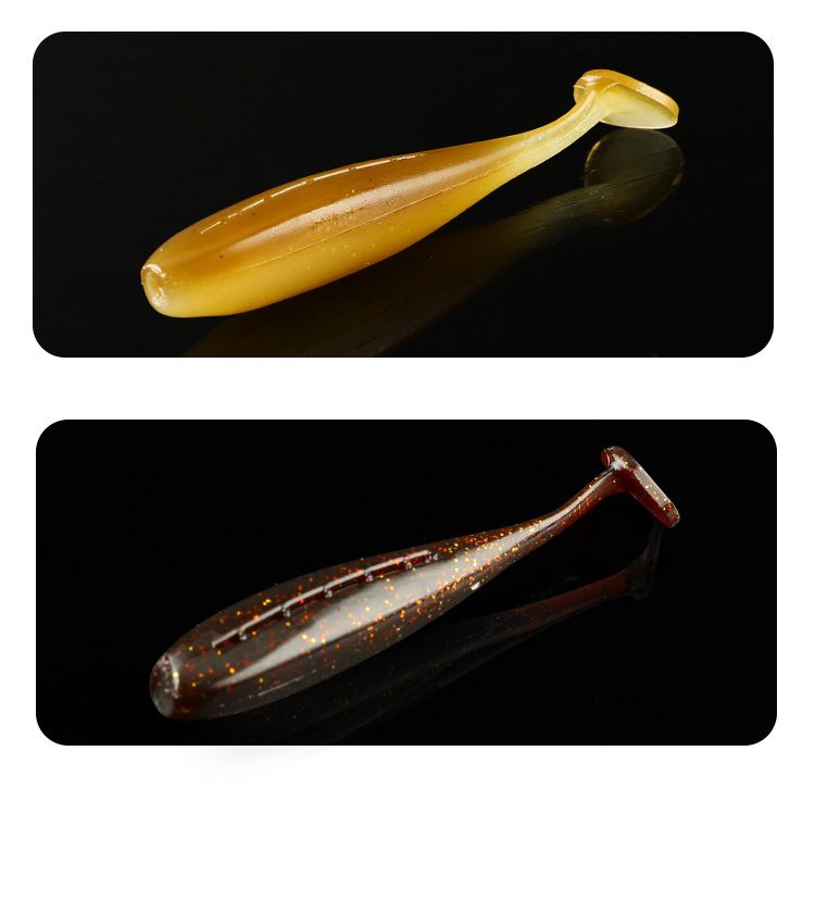 BEARKING Bass Fisherman Fishy Smell Fish Lure Saltwater T-tail Soft Worm Lead Head Hook Bait_voghion.com