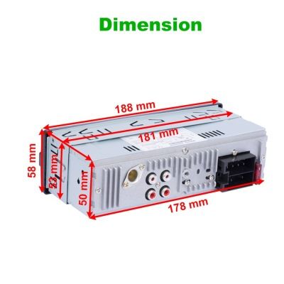 RK-535 automašīnas stereo radio MP3 audio atskaņotājs ar tālvadības pulti, atbalsta Bluetooth brīvroku zvanu / FM / USB / SD slotu_voghion.com