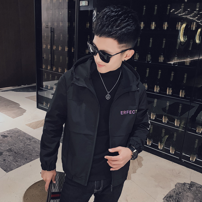 Giacca da baseball con cappuccio versatile alla moda Instagram da uomo primavera e autunno 2022 nuova versione coreana_voghion.com