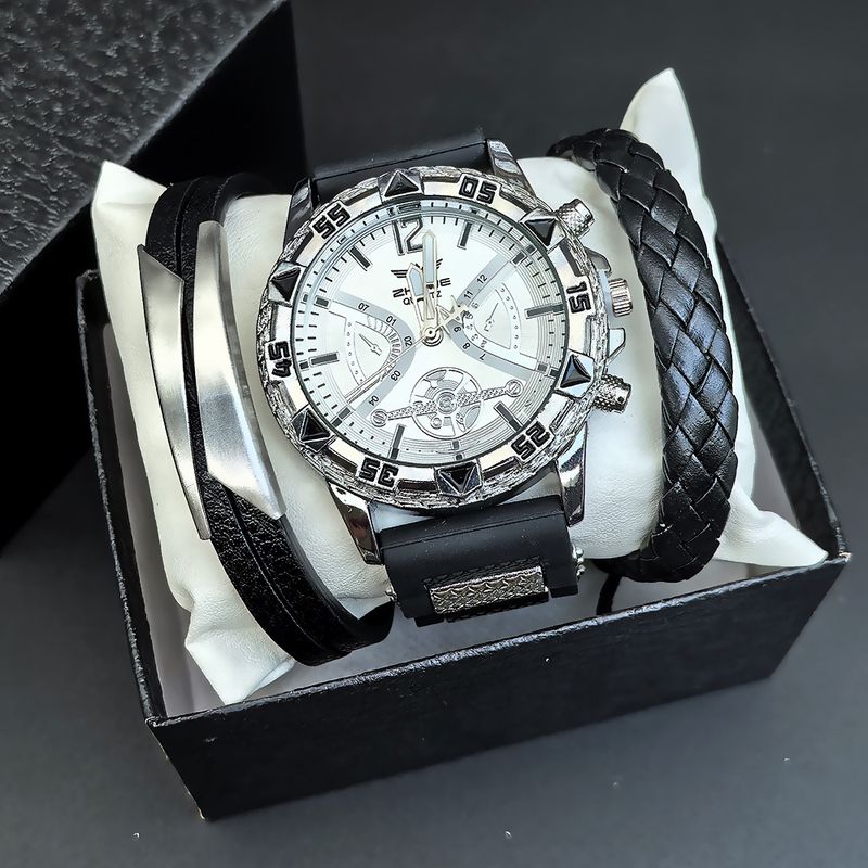 Men's Watch Set Men's Business Watch Non Mechanical Watch High End Design Quartz Movement Men's Watch Set Wristwatch_voghion.com