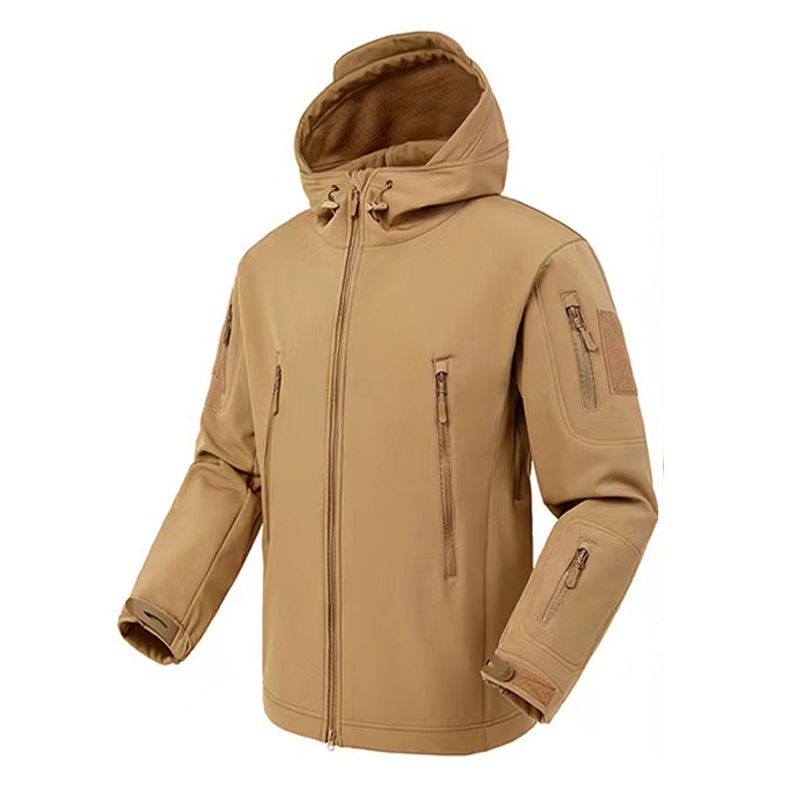 Men's Autumn Winter SoftShell Fleece Waterproof Jackets Male Hood Coats Fishing Hiking Camping Climbing Skiing Pants_voghion.com