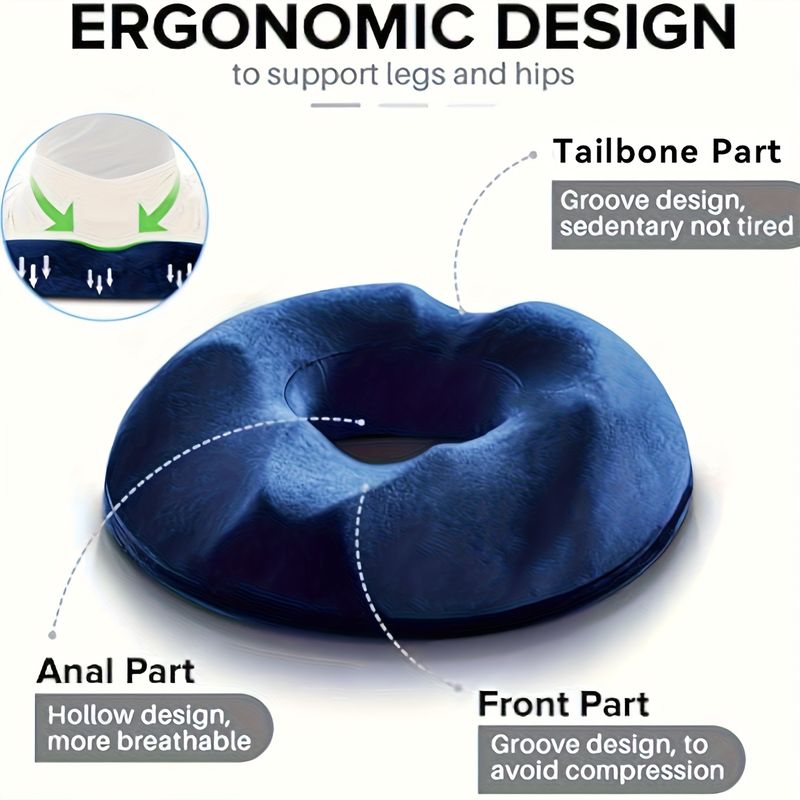 1pcOrthopedicMemoryFoamDonutPillowCoccyxSeatCushionHemorrhoidCushionTailboneCushionforPregnantButtCushion_voghion.com