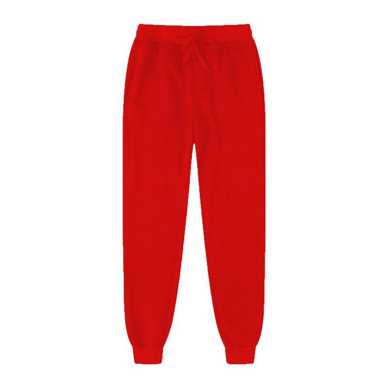 New Men's Casual Pants Fleece Lined Thickened Solid Color Plus Size Running Fitness Sweatpants_voghion.com
