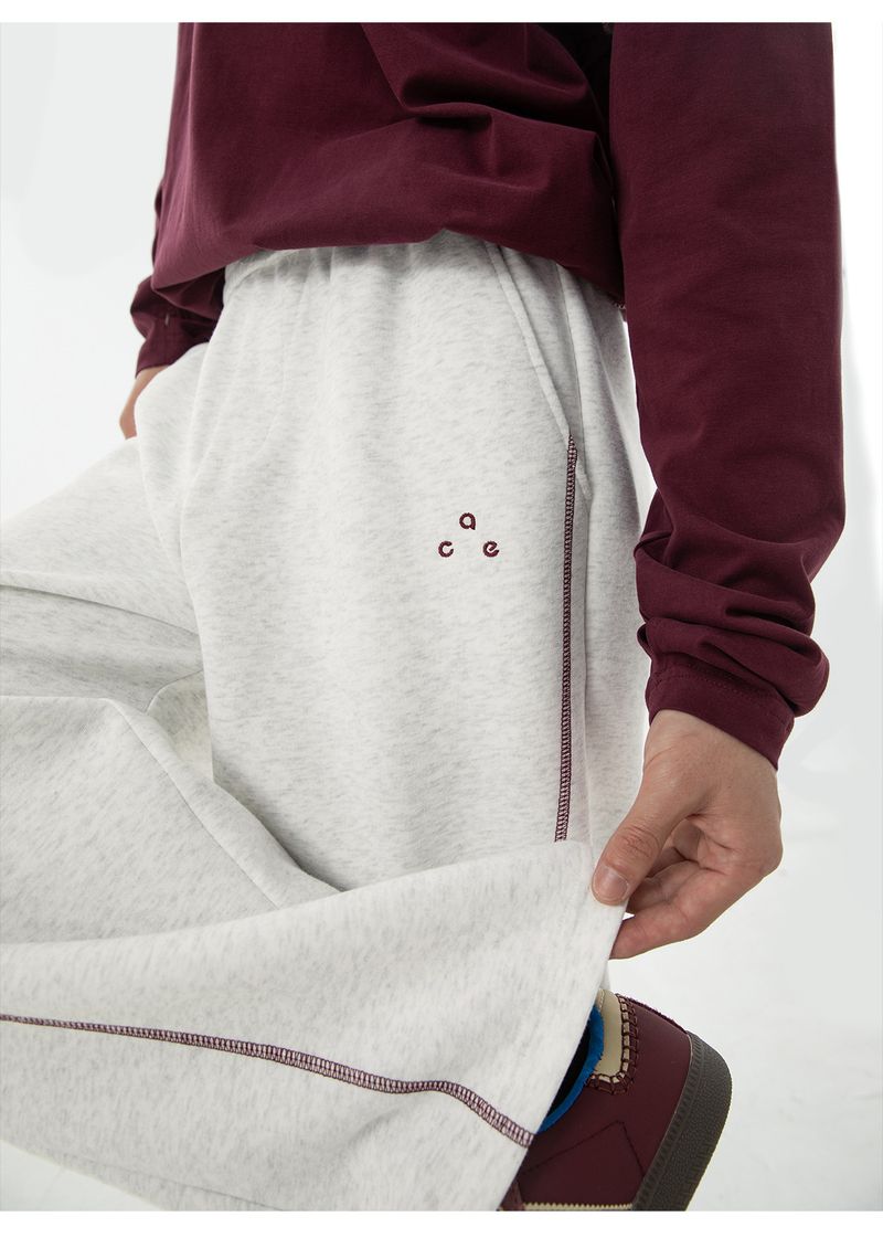 Men's Casual Jogger Pants With Bold Color Blocking & Embroidery Detail - Loose Fit Streetwear Sweatpants For Spring & Autumn (Available In Multiple_voghion.com