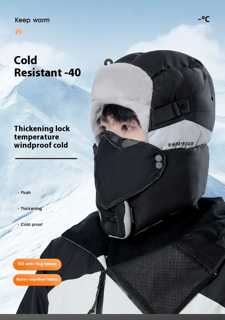 Uomini e donne alla moda che guidano biciclette elettriche in inverno con velluto spesso per calore e resistenza al freddo, semplici con occhiali e cappello da pilota_voghion.com