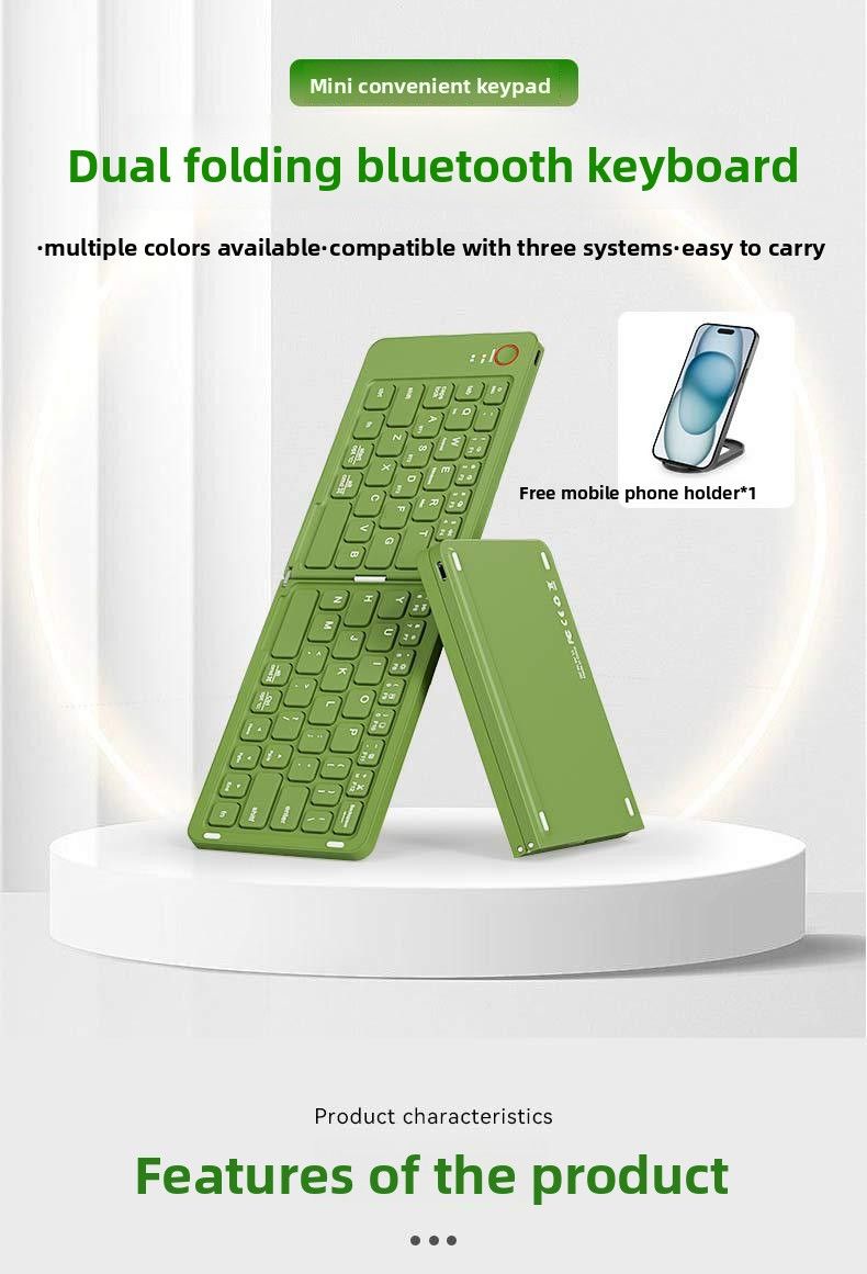 Clavier Bluetooth pliable sans fil pour ordinateur portable, téléphone portable, mini clavier portable de bureau_voghion.com
