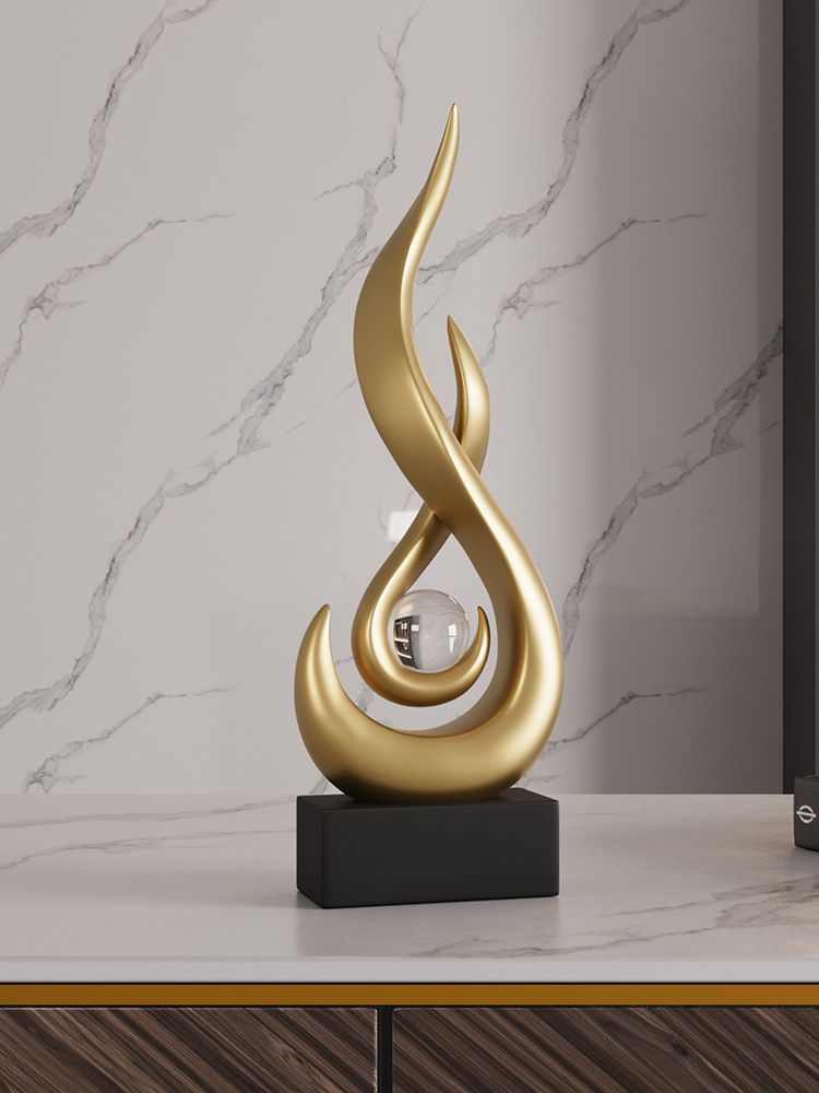 Light High End Flame Play Beads Ornaments Office Living Room TV Wine Cabinet Decoration Crafts Housewarming Gift_voghion.com