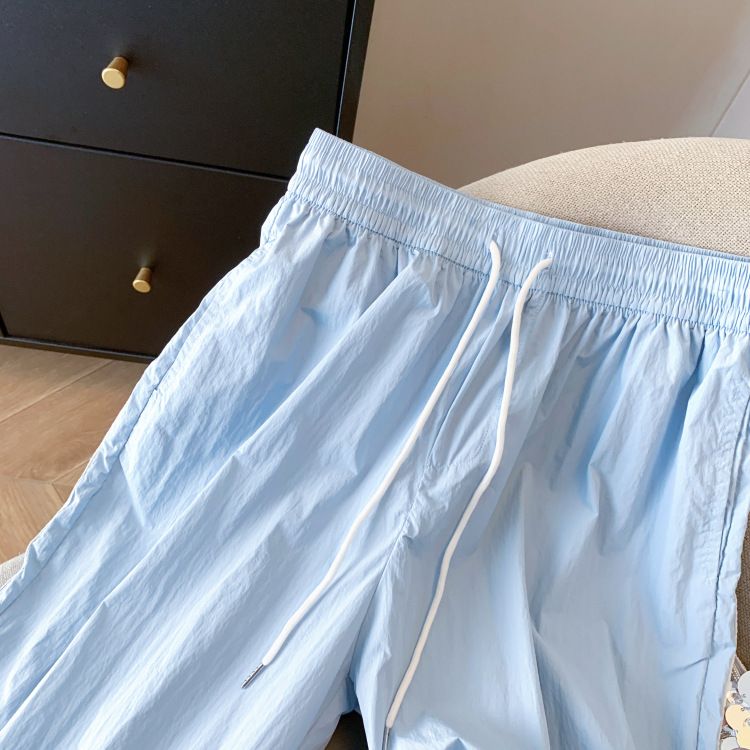 Pantaloni sportivi casual da donna, estivi, con elastico in vita e coulisse, nuovi design, larghi e larghi._voghion.com