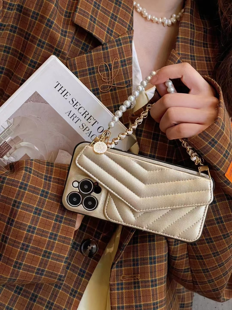 Mobile phone case for Apple 14promax mobile phone case, diagonal rhombus iphone13pro anti-fall sleeve, card 12p coin purse_voghion.com