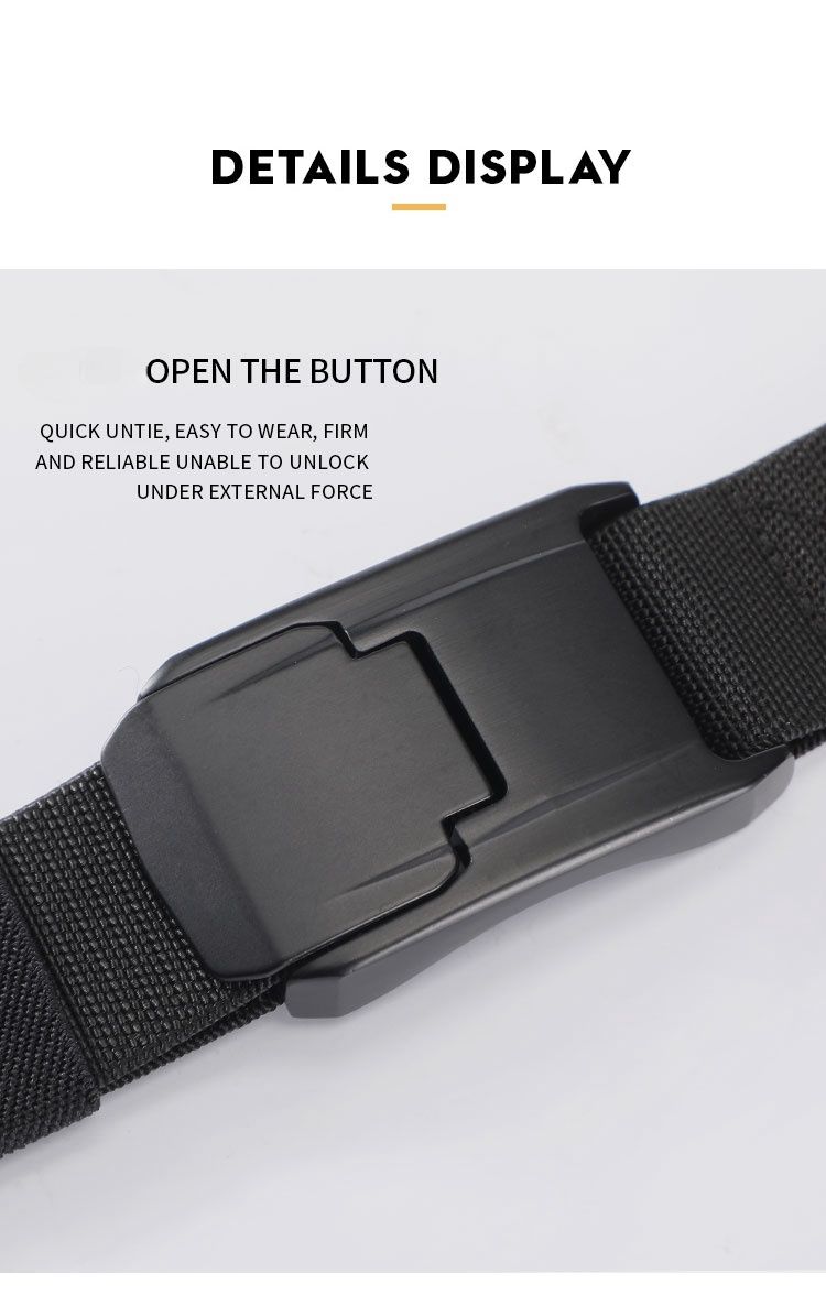 HOT New Stretch For Men and Women Hard Alloy Quick Release Buckle Strong Real Nylon Unisex Elastic Overalls Work Belt_voghion.com