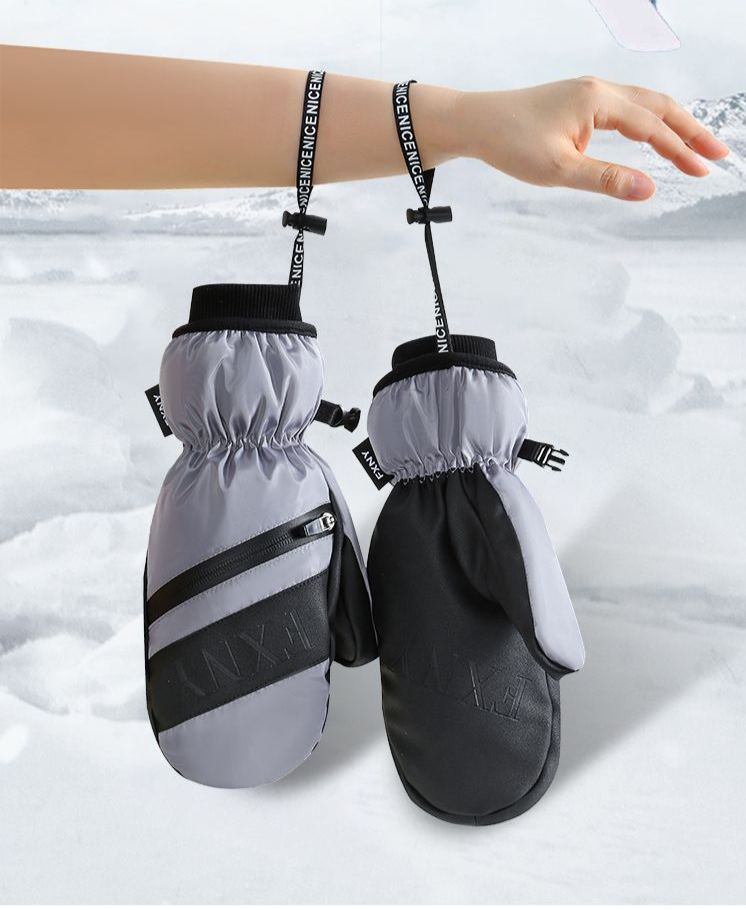 Guanti invernali impermeabili antivento, spessi e foderati in pile, per ciclismo, sci, snowboard e outdoor, con anatra bianca_voghion.com