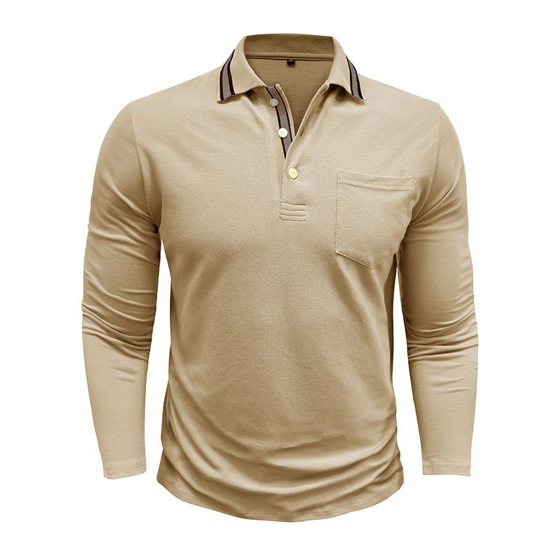 Polo a maniche lunghe con risvolto e bottoni da uomo_voghion.com