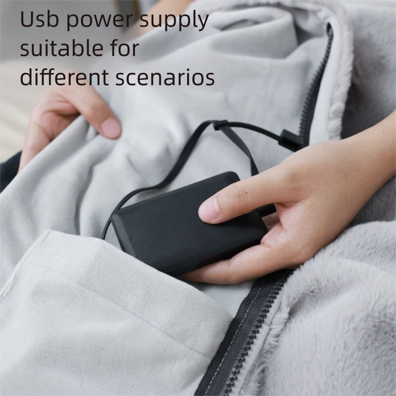 Neu Ultra Bequem Kaninchen Fell Elektrische Beheizte Smart Heizung Decke Nickerchen Körper Wärmer Schal_voghion.com
