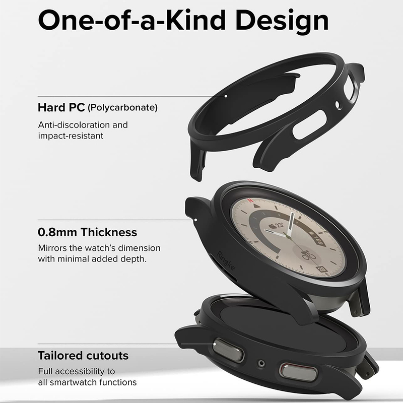 Case for Samsung Galaxy Watch 5 Pro 45mm Galaxy Watch 5 40mm 44mm Screen Protector PC Bumper All-Around Watch 5/5 Pro Accessorie_voghion.com