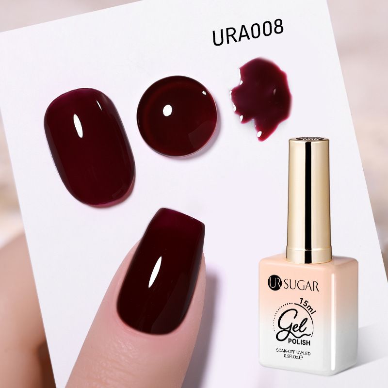 URSUGAR15ML New Classic Solid Color Nude Glitter Sequin Nail Polish Gel_voghion.com