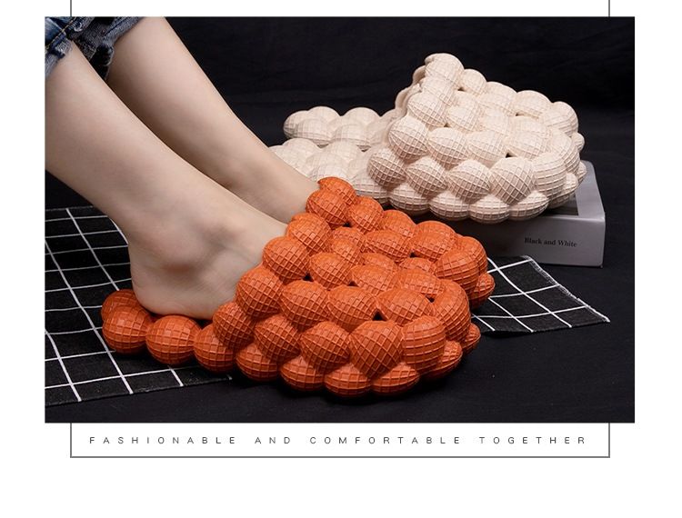 Lychee Slippers For Women Summer Home Indoor Grid Ins Trendy Couple Slippers Home Personality Creative Sandals_voghion.com