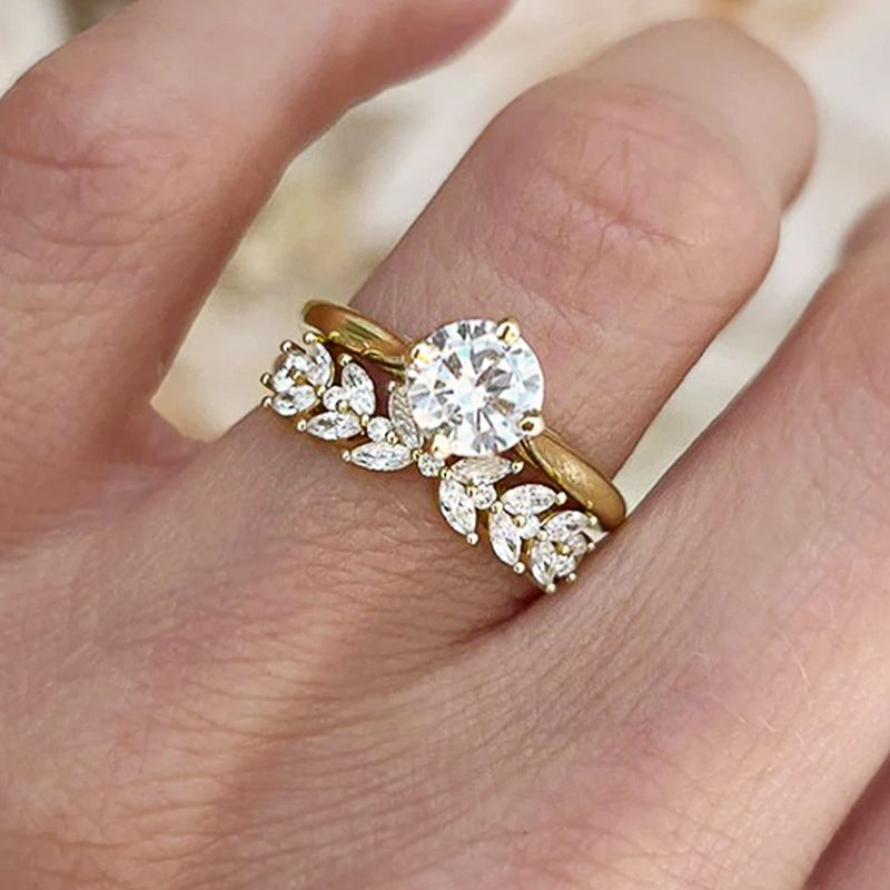 Cao Shi's Wheat Ear Geometric Design Pairs Delicate, Luxurious, High-end Rings With Fashionable Engagement Accessories_voghion.com