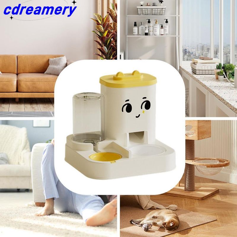 2-in-1 automatische voerbak voor honden en katten, grote waterdispenser, voerbak, huisdierbenodigdheden voor honden en katten_voghion.com
