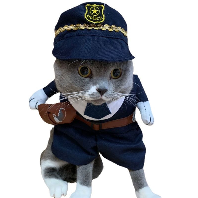 Spring And Autumn Pet Clothing Cute Funny Quirky Costume Hilarious Cat Dog Clothes Standing Transformation Outfit 3D_voghion.com