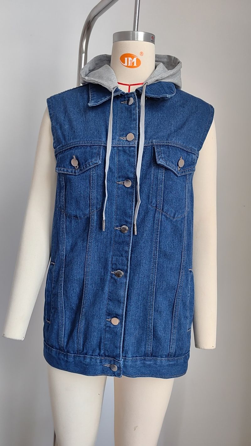 Damenbekleidung Neue Retro-Jeansweste Jacke Lose Lässige Damentrend_voghion.com