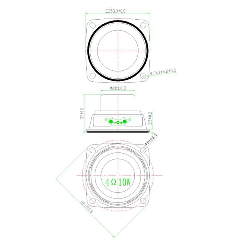 New 2Pcs 2 Inch Full Range 4 Ohm 10W Bluetooth-Compatible 53MM Speaker For Charge 3 Multimedia Speakers_voghion.com