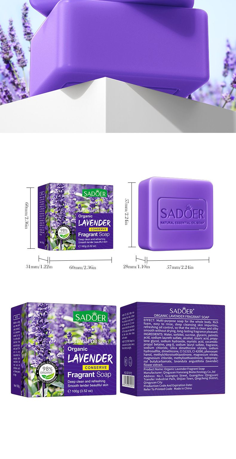 Handmade Soap SADOER Rose Ginger Vegetable Essential Oil Soap 100g Bath Soap Cleansing Body Natural Moisturizing Hand & Body Soap For Dry Skin,_voghion.com